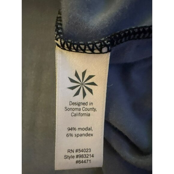 Athleta Santorini Black & Gray Striped Sleeveless Modal-Blend Tank Dress Size-M - Picture 4 of 8